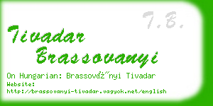 tivadar brassovanyi business card